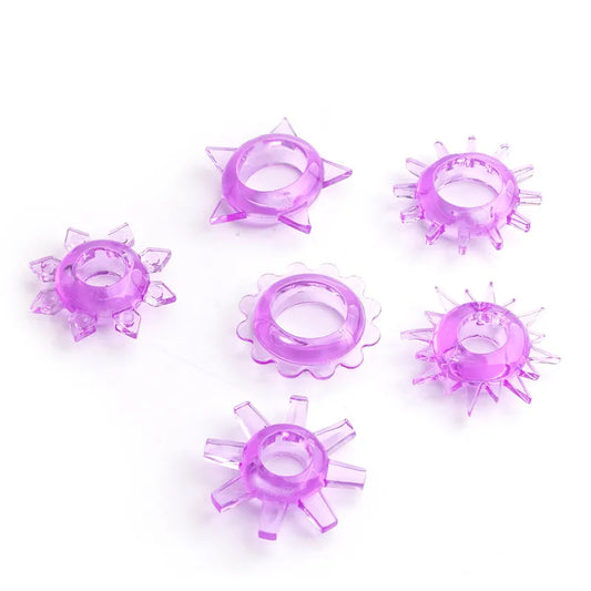 Male Sex Toys Silicone Time Delay Ejaculation Penis Ring Sex Toys Adults Cock Rings Product Male Crystal Ring Shape Random 3pcs
