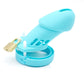 Male Silicone Chastity Cock Cage Penis Belt Lockable Device with 5 Cock Ring Penis Sleeve Lock Bondage Sex Toys for Men