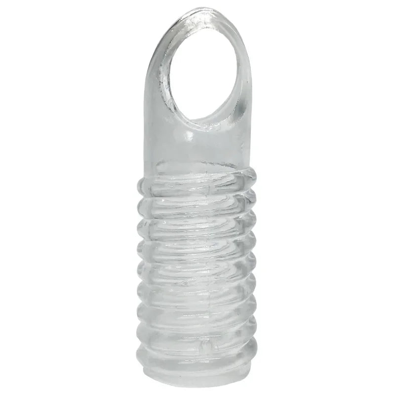 Male Silicone penis lock cock Ring Erection Sleeve Delay Ejaculation Reusable Condom Enlargement ball stretcher Sex Toy for Men