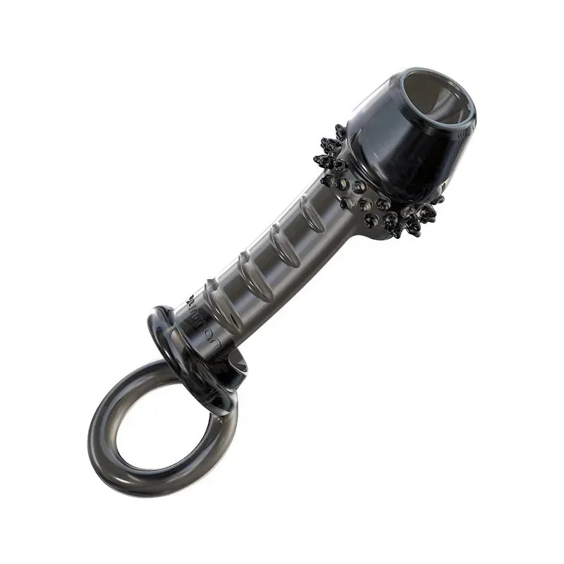 Male Silicone penis lock cock Ring Erection Sleeve Delay Ejaculation Reusable Condom Enlargement ball stretcher Sex Toy for Men
