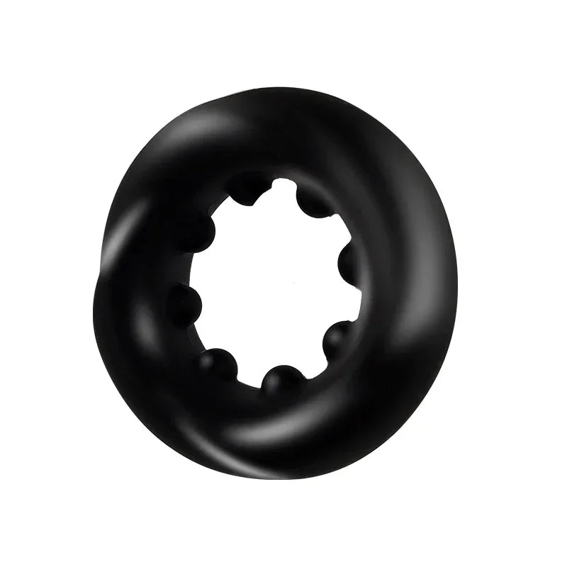 Male Silicone penis lock cock Ring bondage Erection Delay Ejaculation Reusable Enlargement ball beads stretcher BDSM Sex Toy Men