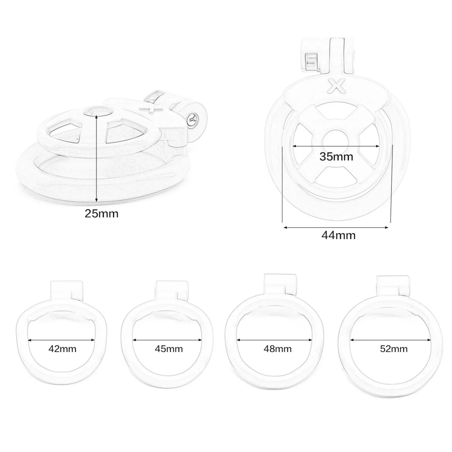 Male Slave Super Mini Abstinence Ring Anti Cheating Chastity Cage ABS Penis Cage Cock Ring With Lock Sex Toys For Men BDSM Sissy
