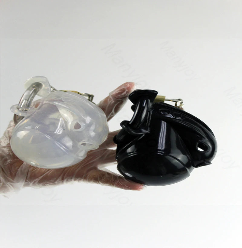 Male Small Chastity Device Cock Cage Cock Cage Penis Ring Bondage Loyalty Device Adjustable Ring Size Fetish Sex Toy for Men 18+
