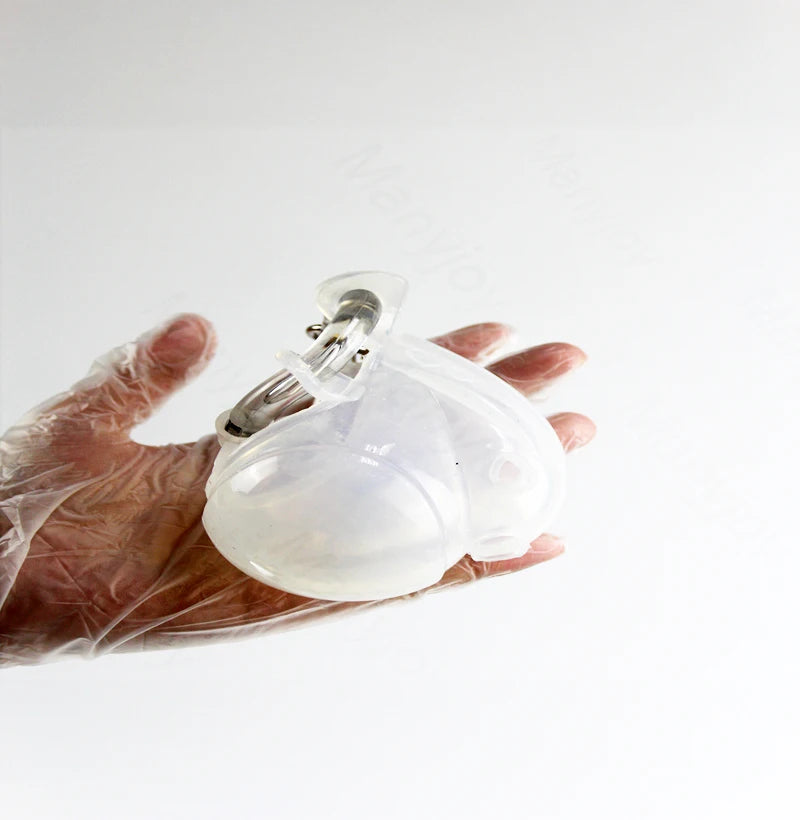 Male Small Chastity Device Cock Cage Cock Cage Penis Ring Bondage Loyalty Device Adjustable Ring Size Fetish Sex Toy for Men 18+