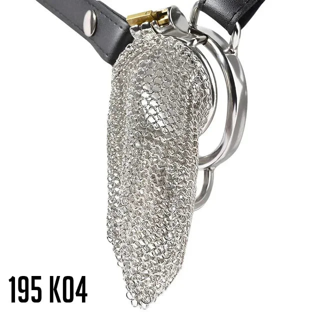 Male Stainless Mesh Chastity Cage Penis Lock Cock Ring Erection Denial Anti-Escape Control BDSM Cage Erotic Sex Toy For Men Gay