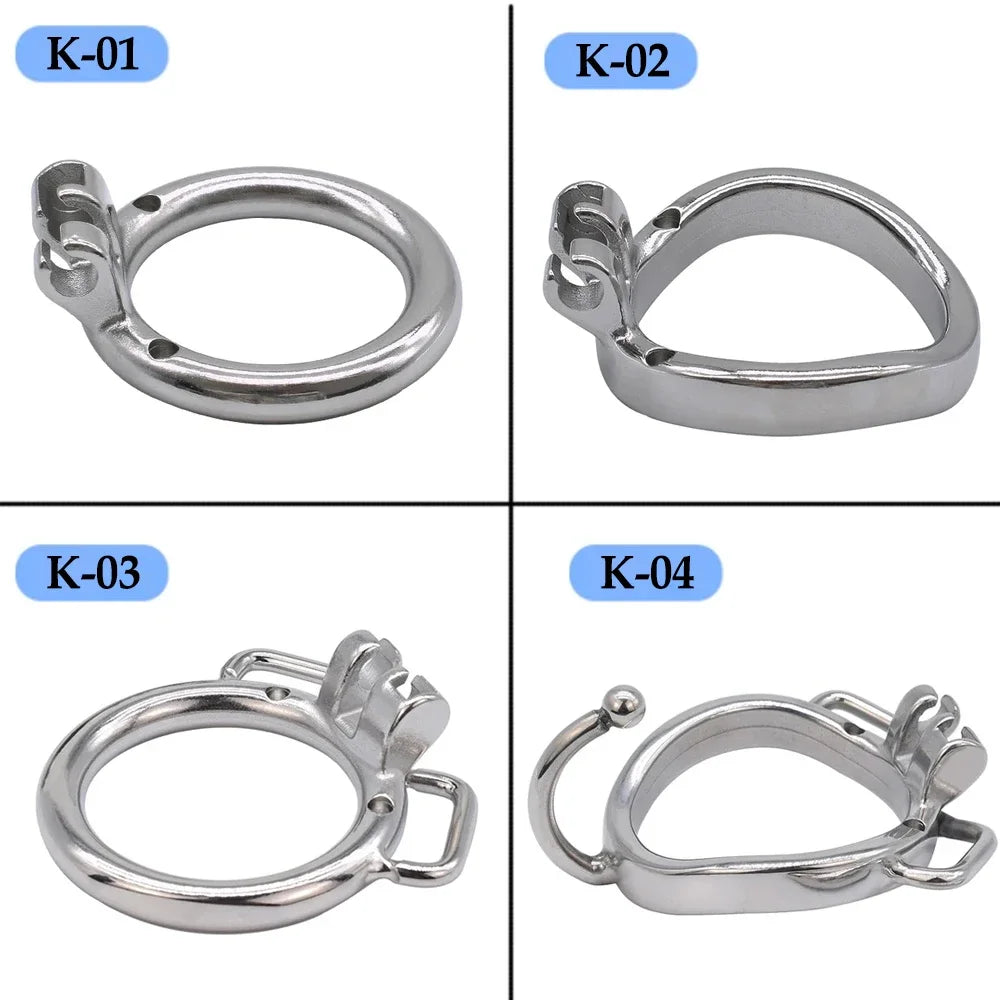 Male Stainless Mesh Chastity Cage Penis Lock Cock Ring Erection Denial Anti-Escape Control BDSM Cage Erotic Sex Toy For Men Gay