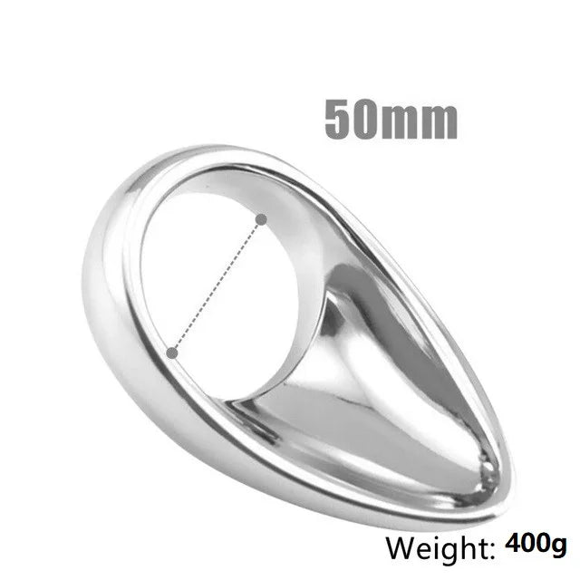 Male Stainless Steel Ball Scrotum Stretcher Metal Penis Bondage Cock Ring Delay Ejaculation Sex Toy Man