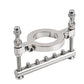 Male Stainless Steel Ball Stretcher Scrotum Metal Locking Hinged Penis Cock Ring Ball Crusher Weight Testicle CBT Sex Toy Man