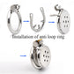 Male Stainless Steel Chastity Device Flat Round Hole Metal Chastity Lock Penis Cage with Lock Husband Loyalty Couple Sex Games