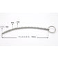Male Stainless Steel Penis Beads Plug Sounding Dilator Leather Ring Ball Stretcher Bondage Penis Plug Insert Sounding Rods Toy