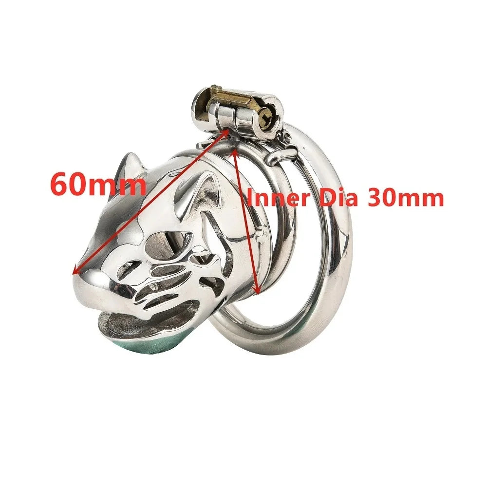 Male Stainless Steel Penis Chastity Cage Long Small Metal Penis Lock Chastity Cage Belt Slave Bondage Restraint Man Sex Toy