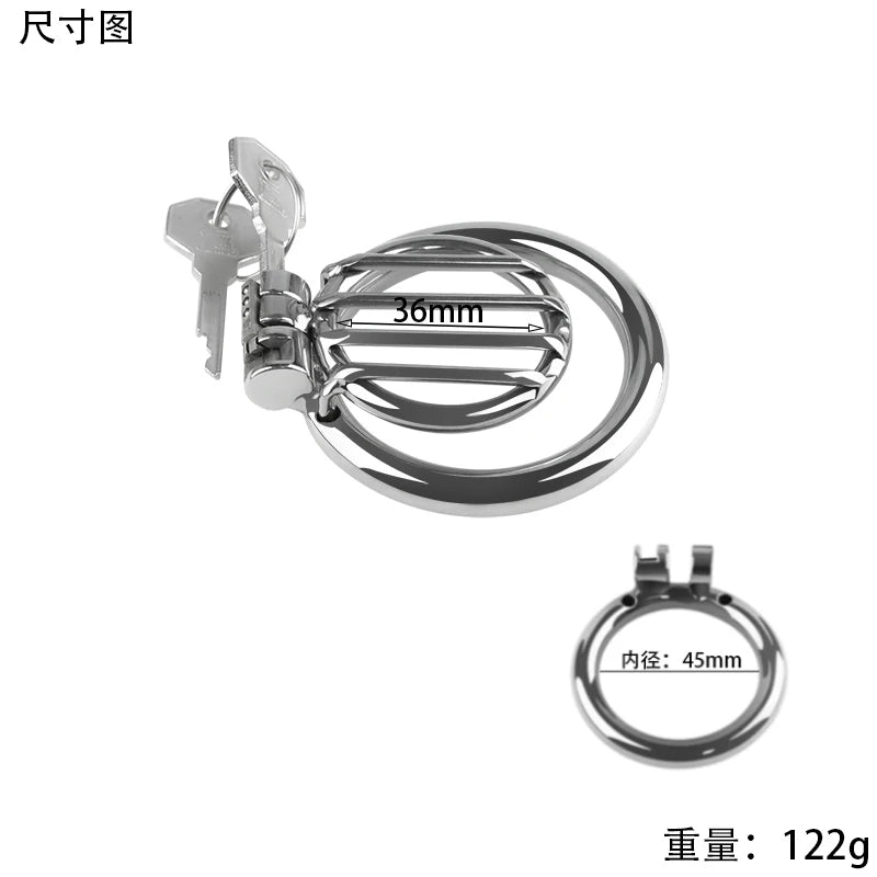 Male Stainless steel UltraShort Chastity Device Cage With Lock Cock Penis Cage Ring Husband Loyalty Bondage Sex Toys For Men Gay
