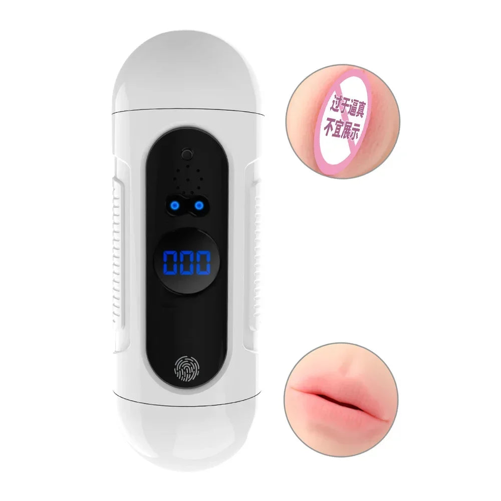 Male fully automatic retractable masturbator, with electric aircraft cup male masturbator at both ends. Male Masturbation Toys
