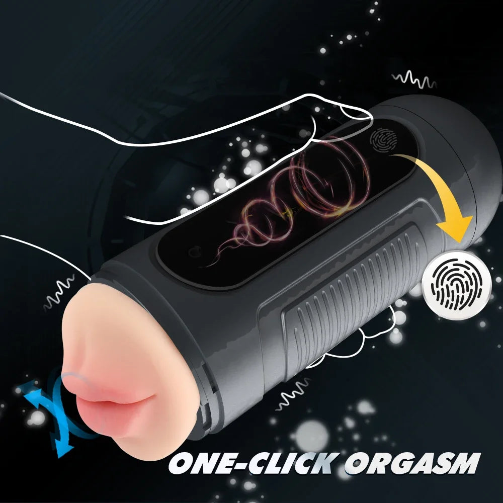 Male fully automatic retractable masturbator, with electric aircraft cup male masturbator at both ends. Male Masturbation Toys