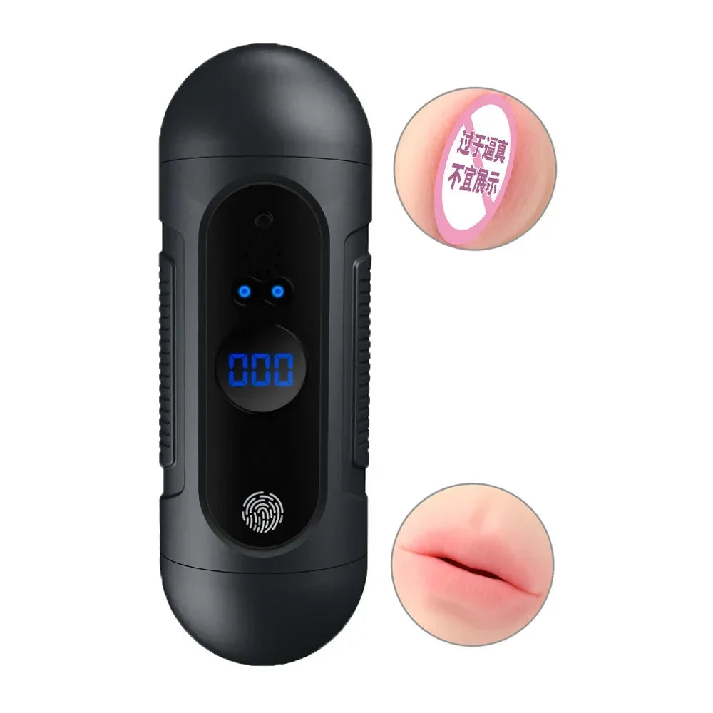 Male fully automatic retractable masturbator, with electric aircraft cup male masturbator at both ends. Male Masturbation Toys