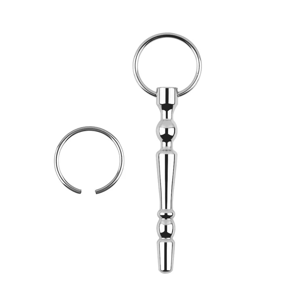 Male medical Stainless steel urethral dilator albert penis plug cock ring BDSM sex toy for man