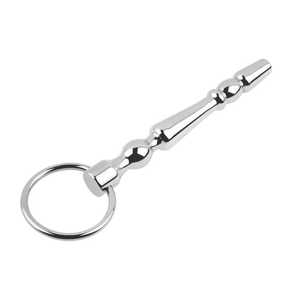 Male medical Stainless steel urethral dilator albert penis plug cock ring BDSM sex toy for man