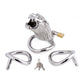 Male stainless steel long Chastity cage set metal cock ring ball stretcher penis lock bondage restraint sex toy man