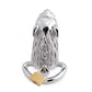 Male stainless steel long Chastity cage set metal cock ring ball stretcher penis lock bondage restraint sex toy man