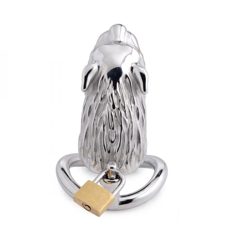 Male stainless steel long Chastity cage set metal cock ring ball stretcher penis lock bondage restraint sex toy man