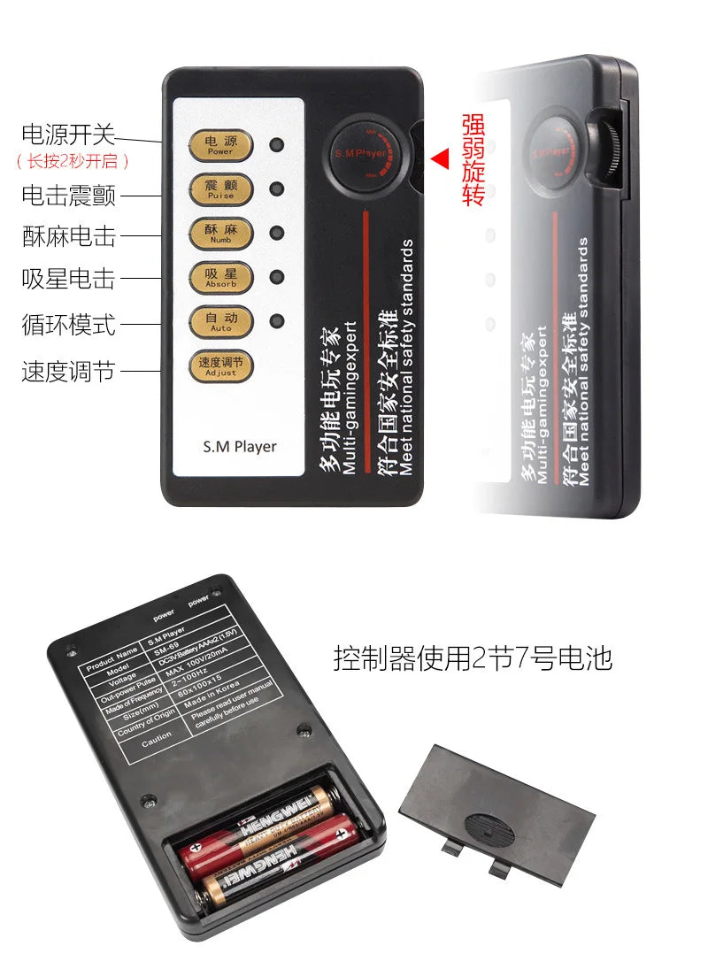 Manjoy Electro Shock Penis Ring Penis Stretcher Electrical Stimulation Physiotherapy Cock Rings Sex Tools for Male Masturbator