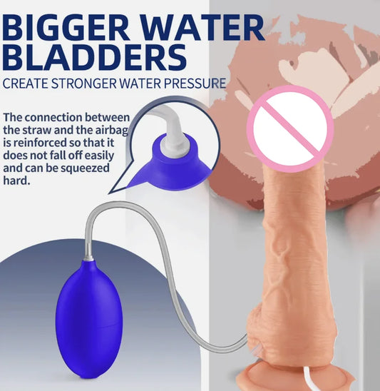 Manyjoy 22cm Realistic Spray Water Dildo with Suction Cup for Women Vagina Massager Masturbation Skin Feel Penis Lesbain Sex Toy