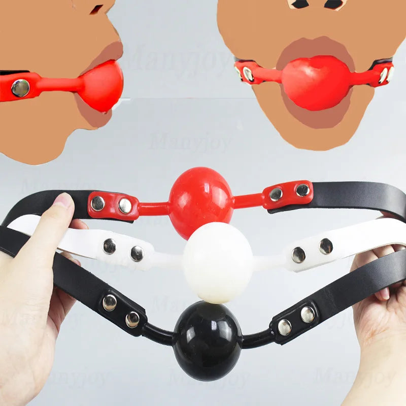 Manyjoy 4.8mm Ball Shape Mouth Gag Bdsm Bondage Slave Toys Open Mouth Gag Erotic Sex Toys For Woman Couples Adult Sex Games