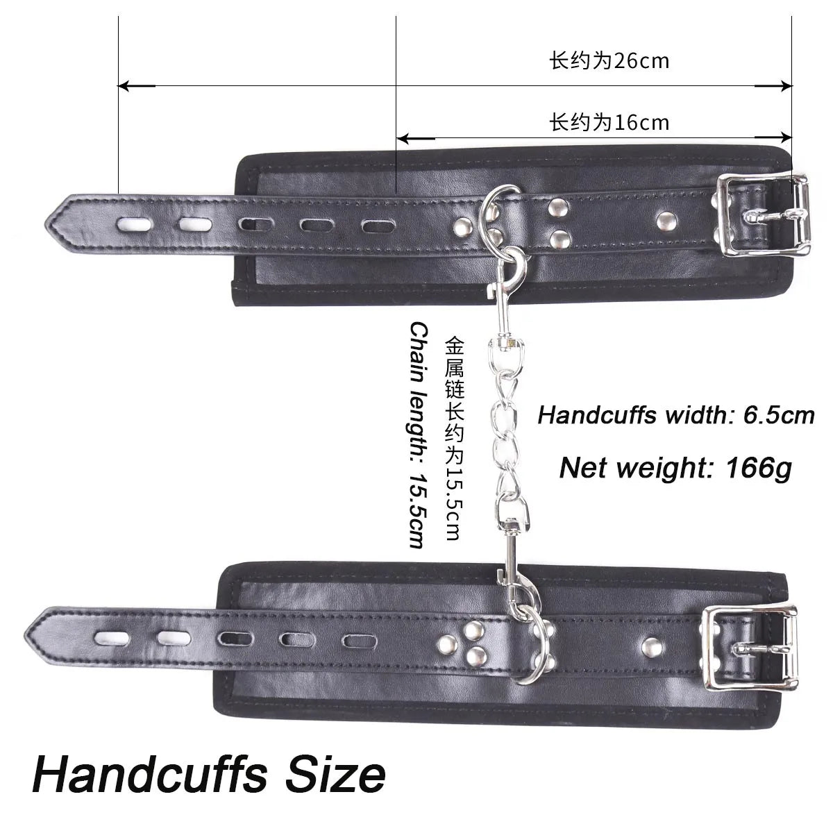 Manyjoy Adjustable Black PU Leather Handcuffs Wrist Ankle Cuffs Bondage Slave Body Restraints Adult Games Sex Toys for Women Men