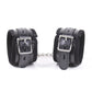 Manyjoy Adjustable Black PU Leather Handcuffs Wrist Ankle Cuffs Bondage Slave Body Restraints Adult Games Sex Toys for Women Men