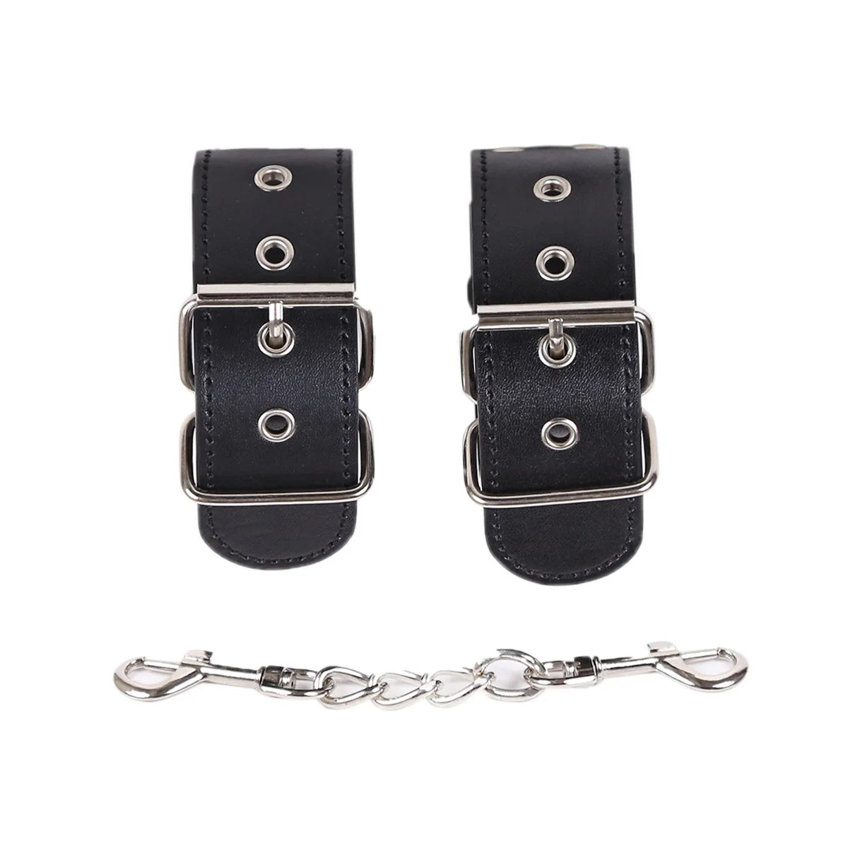 Manyjoy Adjustable PU Leather Handcuff Lockable Restraints Sexy Bondage BDSM Ankle Cuff Restraints Erotic Sex Toy for Couples