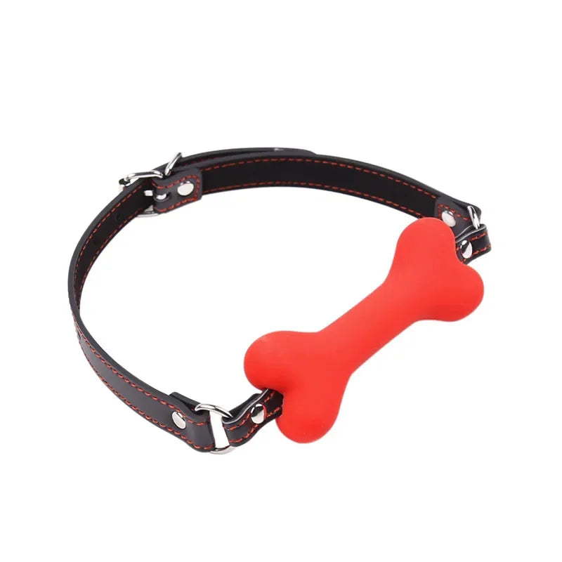 Manyjoy Adult Toys Sex Products Dog Bone Gag Leather Harness Open Mouth Gag Bdsm Sex Bondage Flirting Sex Toys for Women Fetish