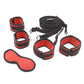Manyjoy Bed Restraint Set BDSM Bondage Handcuffs & Ankle Cuffs Eye Mask Slave Open Leg Flirt Sex Toys for Women Couples Erotic