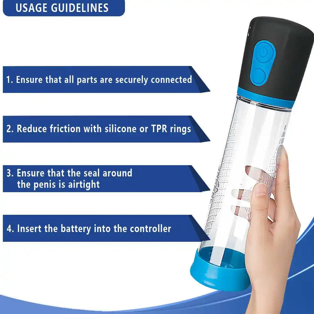 Manyjoy Electric Penis Pump Waterproof Vacuum Penis Enlargement Sex Toys for Men Masturbator Penile Enhancer Exercise Adult Game