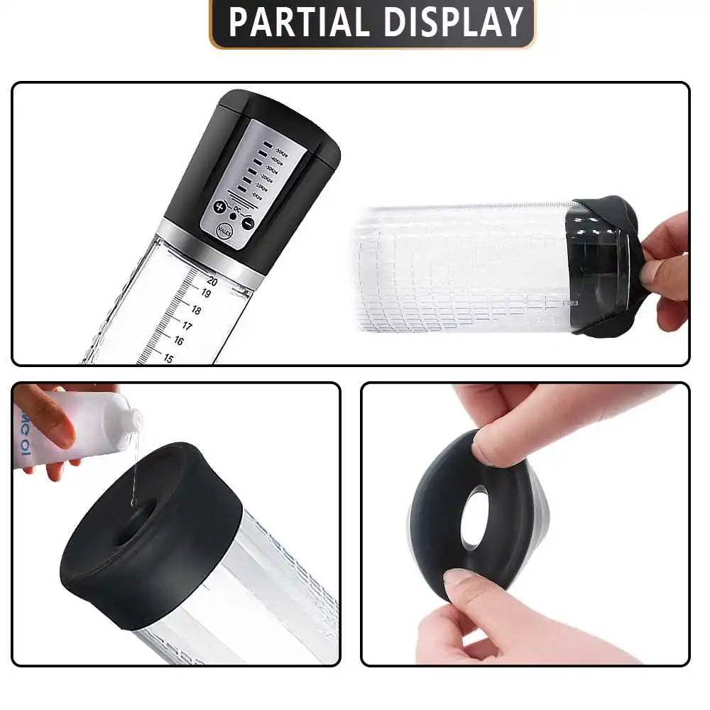 Manyjoy Electric Penis Pump Waterproof Vacuum Penis Enlargement Sex Toys for Men Masturbator Penile Enhancer Exercise Adult Game