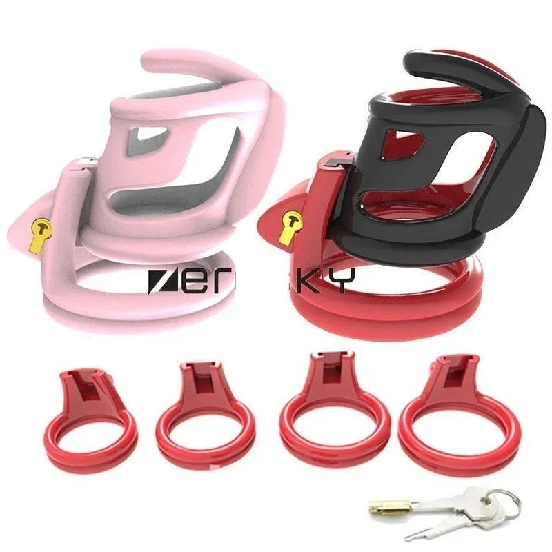Manyjoy Hollowing Male Chastity Cage Device with Rings Erotics Urethral Locking Adult Games Sex Toys for Men for Penis Exerciser