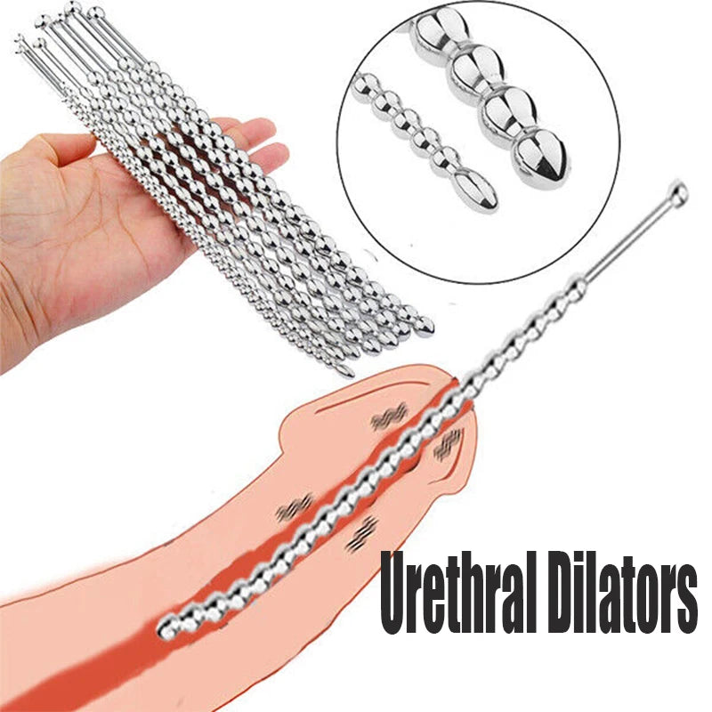 Manyjoy Male Stainless Steel Urethral Dilators Prostate Massager BDSM Delay Masturbation Metal Penis Plug Sex Toy For Men