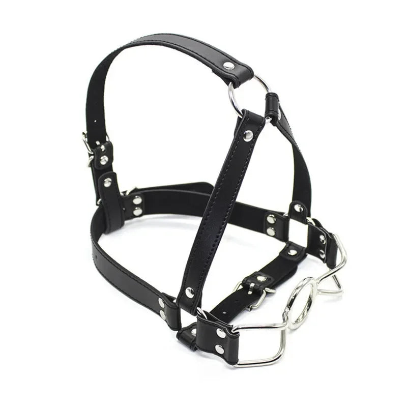 Manyjoy Mouth Gag Head Harness Restraints Tools Spider Shape Metal O Ring Mouth Gag Bondage Erotic Sex Toys Adult Games  BDSM