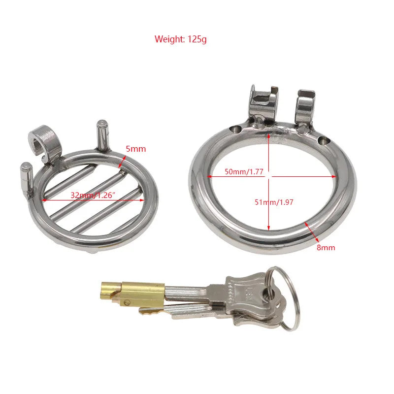 Manyjoy New 3 Sizes Stainless Steel Men Chastity Device Penis Lock Urethral Ring Cock Cage BDSM Sex Toy for Men Erotic Bondage
