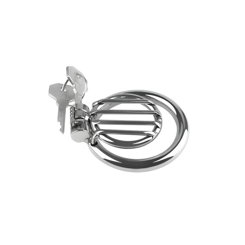 Manyjoy New 3 Sizes Stainless Steel Men Chastity Device Penis Lock Urethral Ring Cock Cage BDSM Sex Toy for Men Erotic Bondage