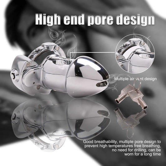 Manyjoy New Male Adjustable Chastity Cage Metal Heavy Penis Cage Lock Bird Cock Ring Slave Bondage Restraint Sex Toy Man Loyalty