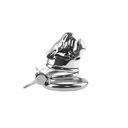 Manyjoy New Stainless Steel Animal Tiger Head Male Penis Cage Chastity Device Semen Lock Rings BDSM Erotic Sex Toys for Man Gay