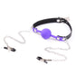 Manyjoy Nipple Clamps with Open Breathable Mouth Gag BDSM Bondage Sex Restraints Roleplay Adult Erotic Play for Couples