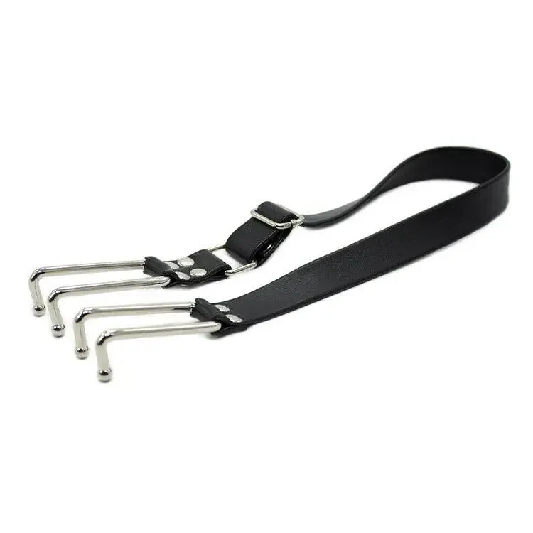 Manyjoy Open Mouth Gag Restraint Slave Metal Nose Hook Harness Game Oral Flail Bondage Roleplay Adult Fun Games Erotic Sex Toy