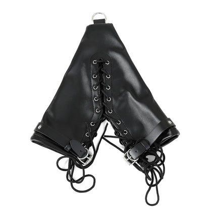 Manyjoy PU Leather Adjustable Binding Gloves with Straps Man Woman Restraint Sex Products BDSM Bondage Sex Toys for Couples