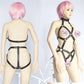 Manyjoy PU Leather Body Harness for Women  Slave Bondage Restraints Exposed Breast Chastity Belt Adult Games Sex Products