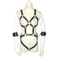 Manyjoy PU Leather Body Harness for Women  Slave Bondage Restraints Exposed Breast Chastity Belt Adult Games Sex Products