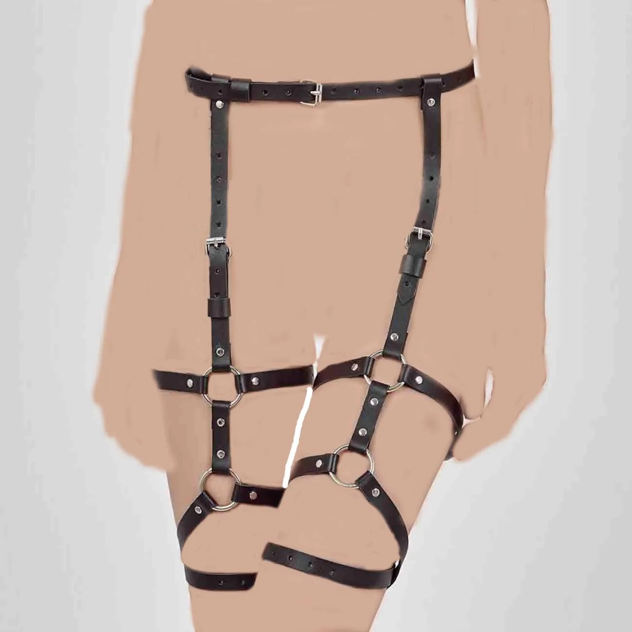 Manyjoy PU Leather Body Harness for Women  Slave Bondage Restraints Exposed Breast Chastity Belt Adult Games Sex Products