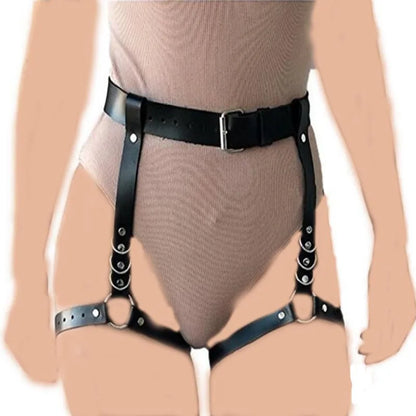 Manyjoy PU Leather Body Harness for Women  Slave Bondage Restraints Exposed Breast Chastity Belt Adult Games Sex Products