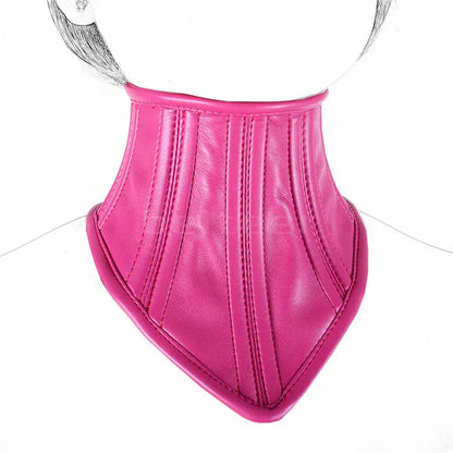 Manyjoy PU Leather Neck Corset Collar Adjustable Half Face Mask BDSM Bondage Restraint Slave Sex Toys Adult Game Role Play 18+