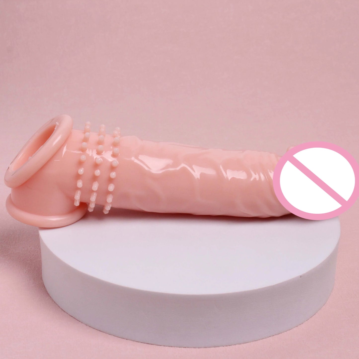 Manyjoy Realistic Penis Sleeve Big Penis Extender Condom BDSM Reusable Cock Extension Delay Ejaculation Dick Sex Toys for Men